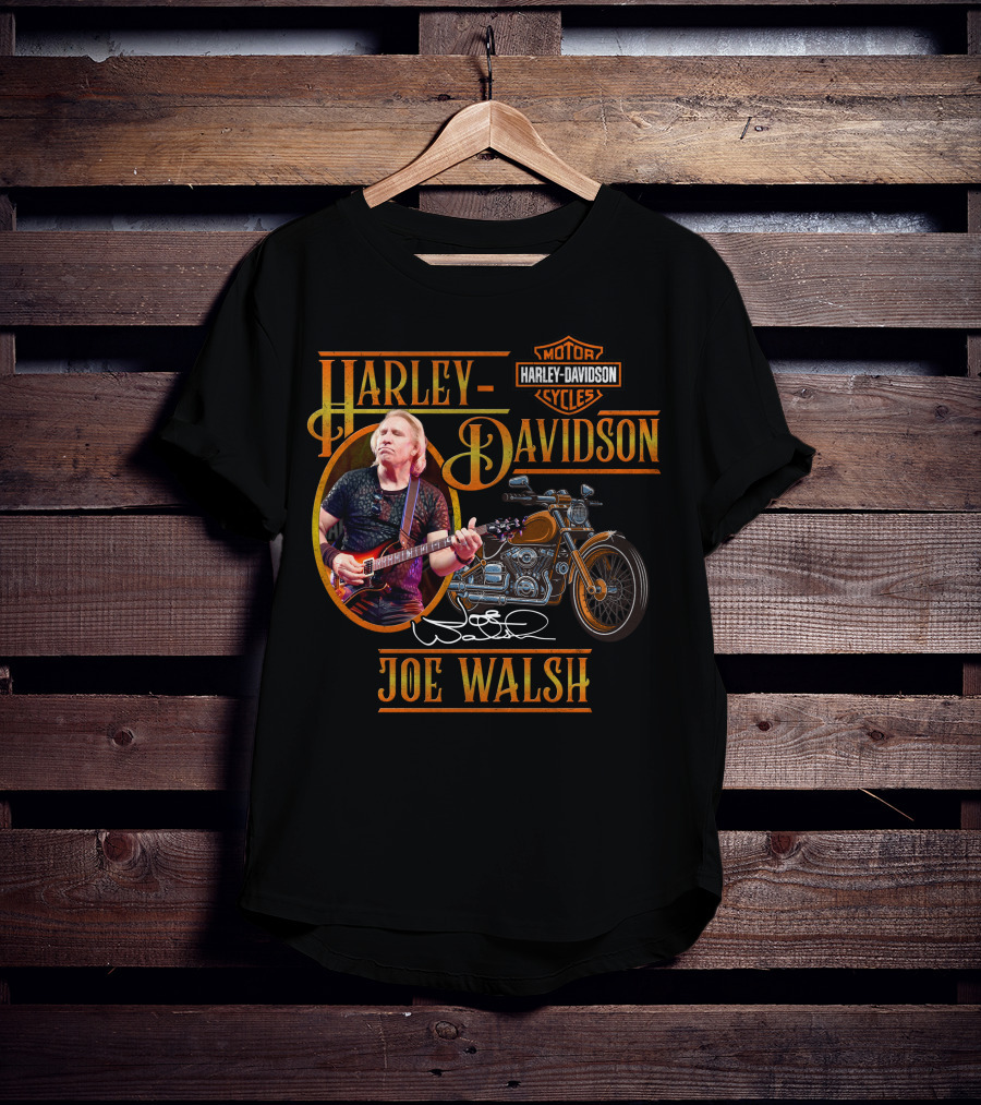 Harley Davidson Joe Walsh Motorcycle Rock Music T-Shirt
