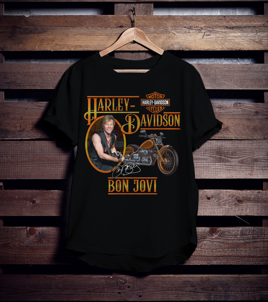 Harley Davidson Bon Jovi Motor Cycles T-Shirt