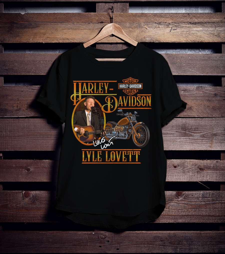 Harley Davidson Lyle Lovett Live Long Motor Cycles T-Shirt