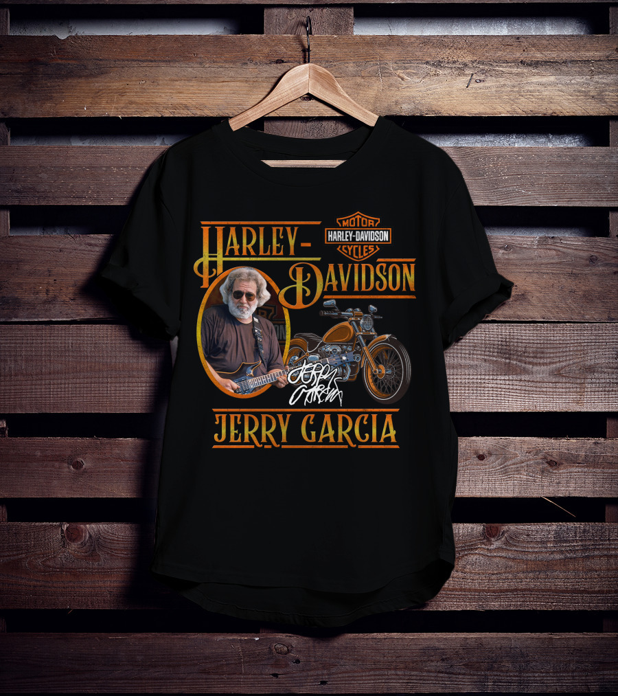 Harley Davidson Jerry Garcia Motorcycle Tribute T-Shirt