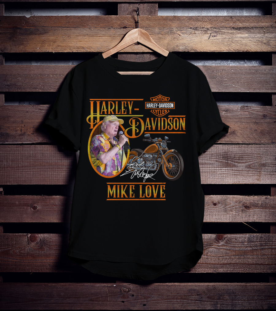 Harley Davidson Motor Cycles Mike Love Signature T-Shirt
