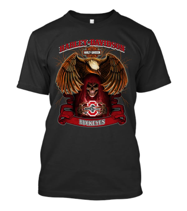 Harley Davidson Motorcycles Buckeyes Ohio State Ncaa T-Shirt