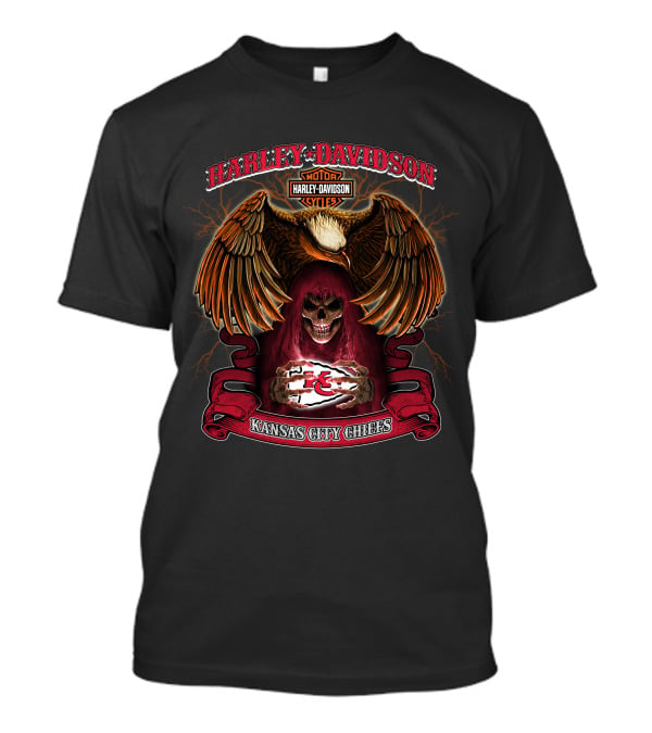 Harley Davidson Motorcycles Kansas City Chiefs Nfl T-Shirt