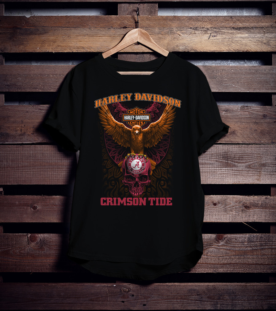 Harley Davidson Motorcycles Alabama Crimson Tide T-Shirt