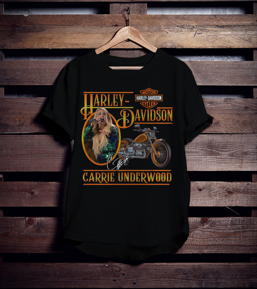 Harley Davidson Motorcycles Carrie Underwood Signature T-Shirt