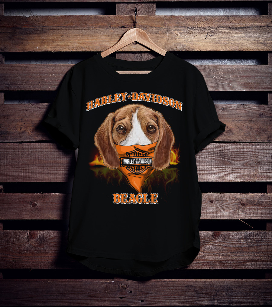 Harley Davidson Motorcycles Beagle T-Shirt