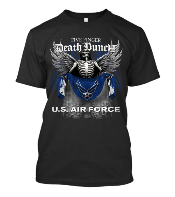 Five Finger Death Punch U.S. Air Force Skeleton With Wings And Flag T-Shirt