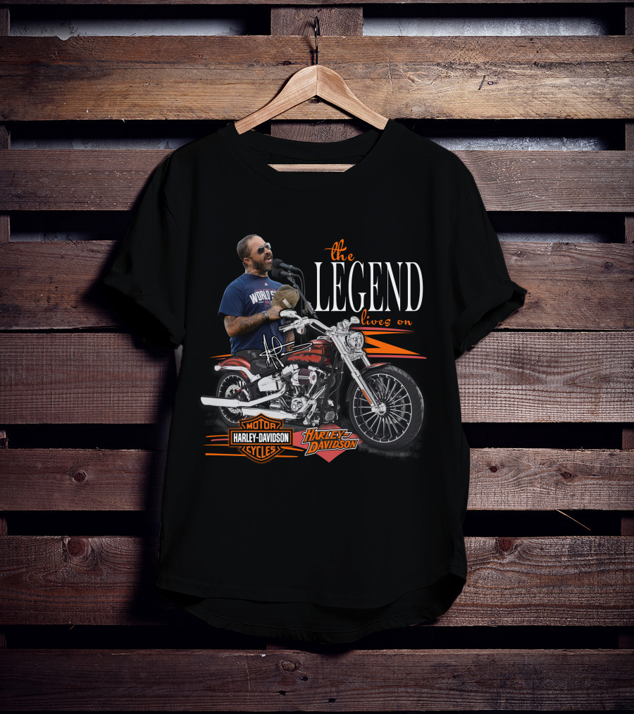 The Legend Lives On Harley Davidson Aaron Lewis World Tour T-Shirt