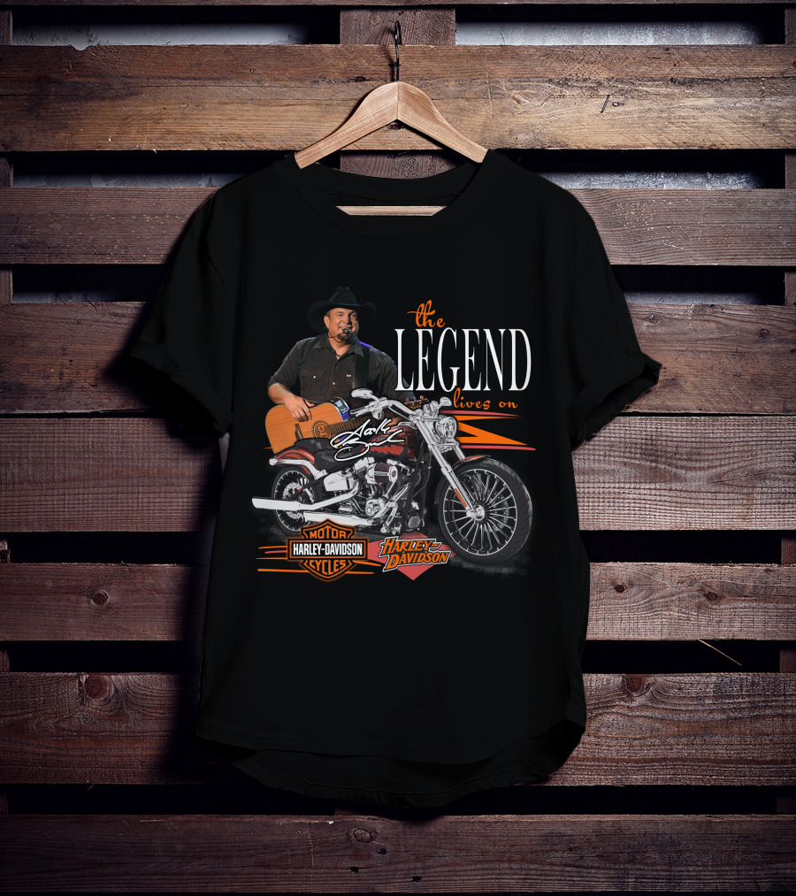 Garth Brooks Harley Davidson The Legend Lives On T-Shirt