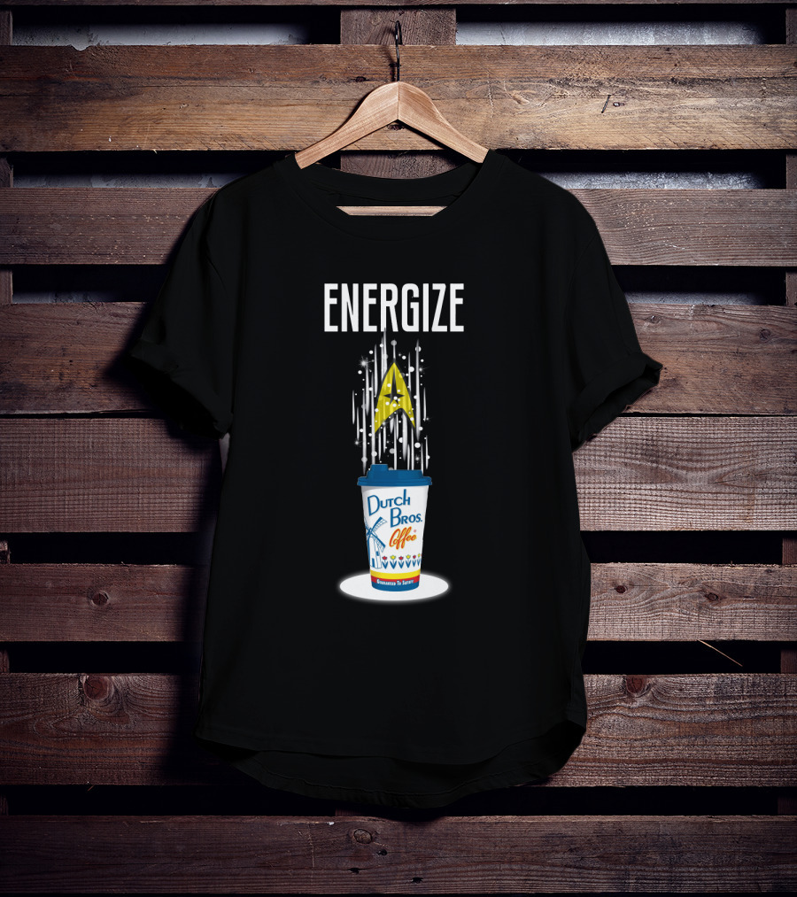 ENERGIZE Dutch Bros Coffee Star Symbol Shuttle Launch T-Shirt