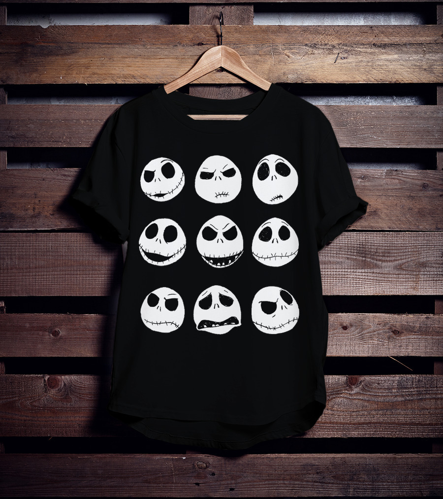 Jack Skellington Nine Expressions Faces T-Shirt