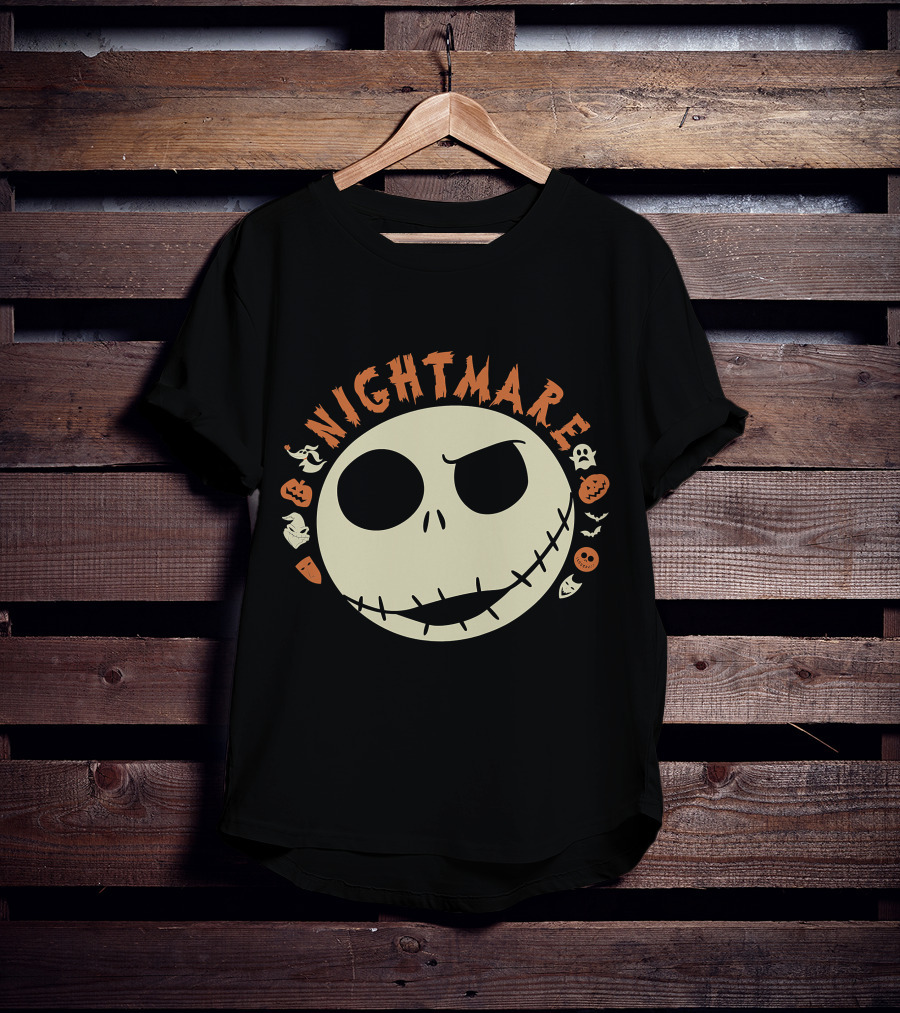 The Nightmare Before Christmas Jack Skellington Halloween Face T-Shirt