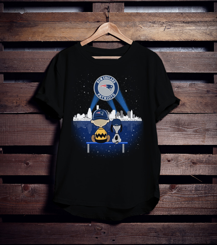 New England Patriots Skyline With Characters T-Shirt