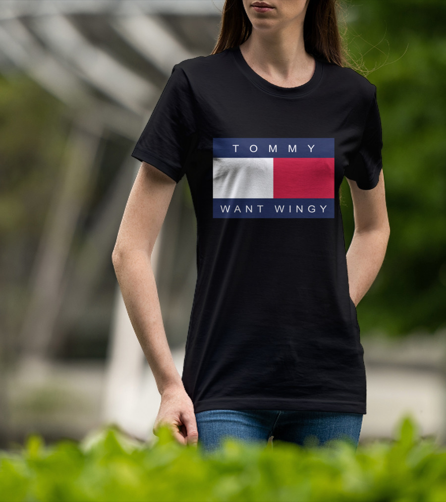 TOMMY WANT WINGY Red White Blue T-Shirt