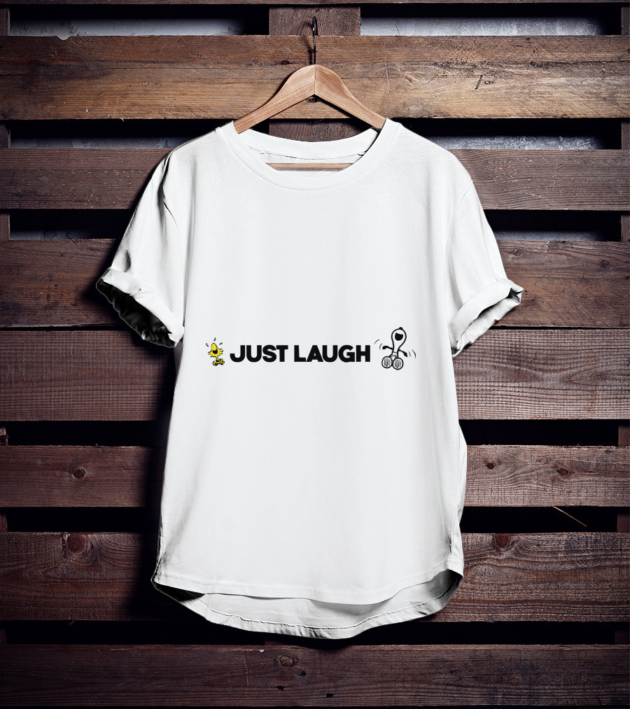 Peanuts Snoopy Woodstock Just Laugh Joyful Dance T-Shirt