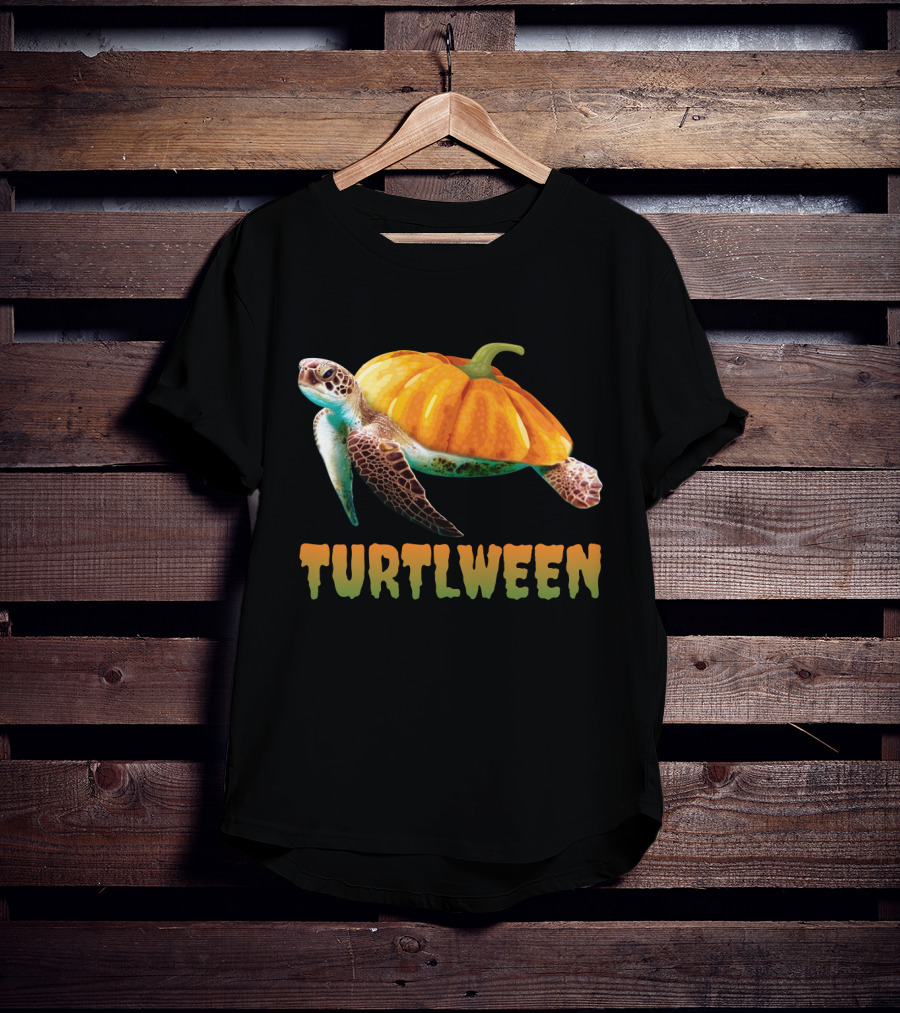 Turtlween Pumpkin Turtle Halloween Lovers Funny Turtlween T-Shirt