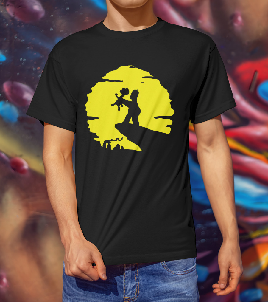 The Simpsons Homer Strangling Bart Lion King Cliff T-Shirt