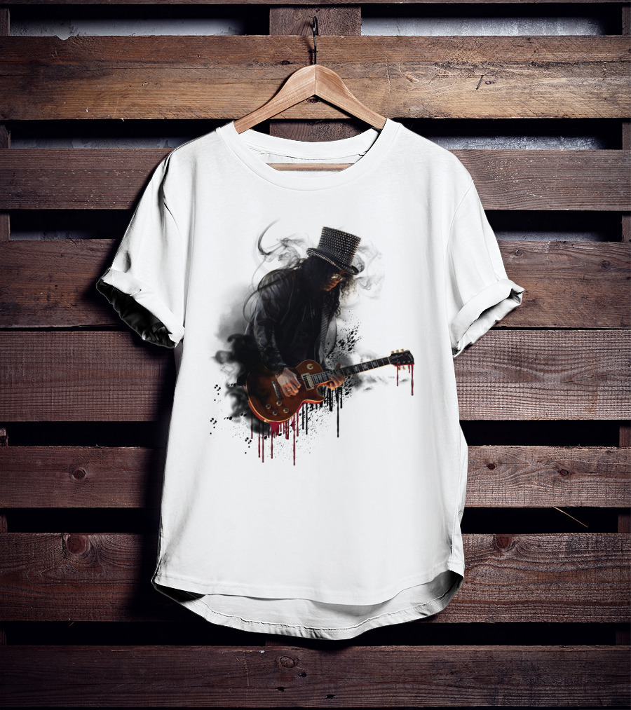 Guns N Roses Slash Heavy Metal Guitar Love Fans T-Shirt