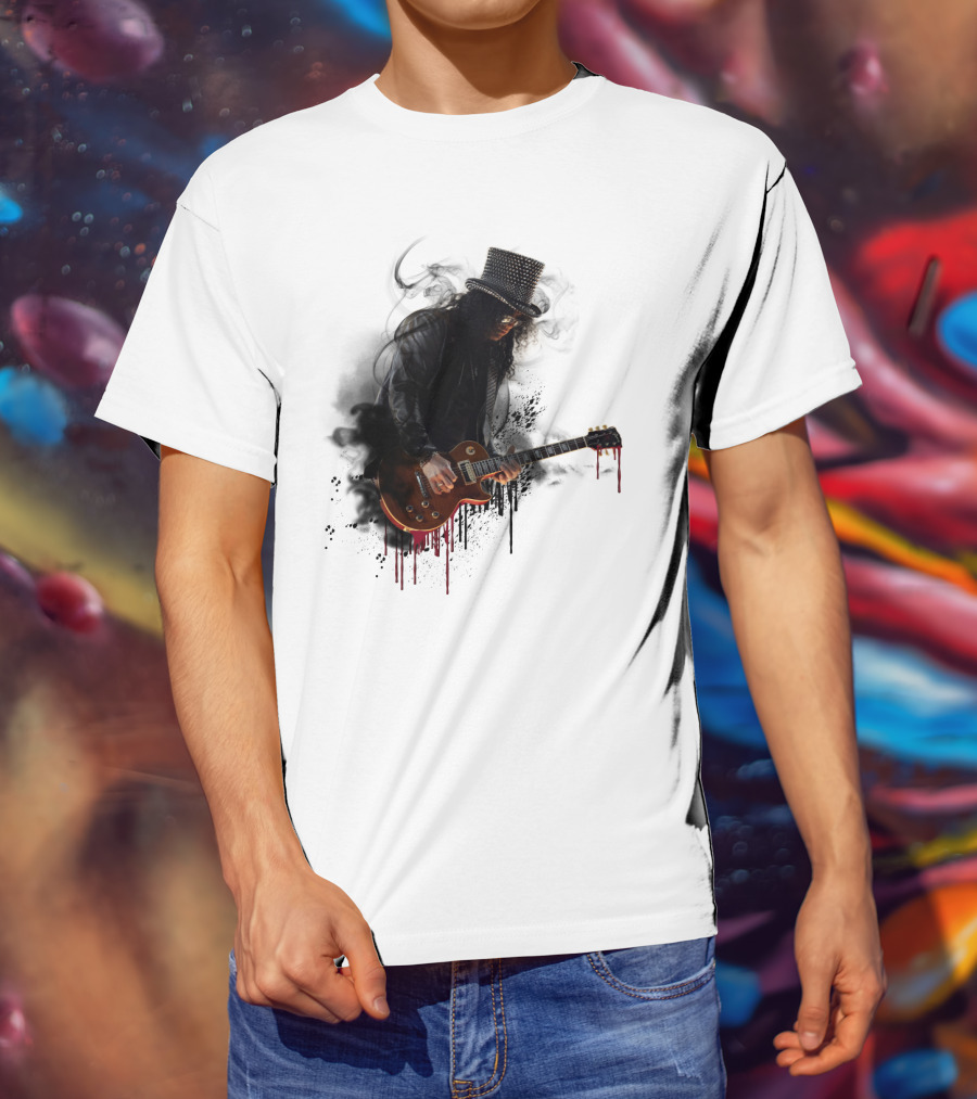 Guns N Roses Slash Heavy Metal Guitar Love Fans T-Shirt