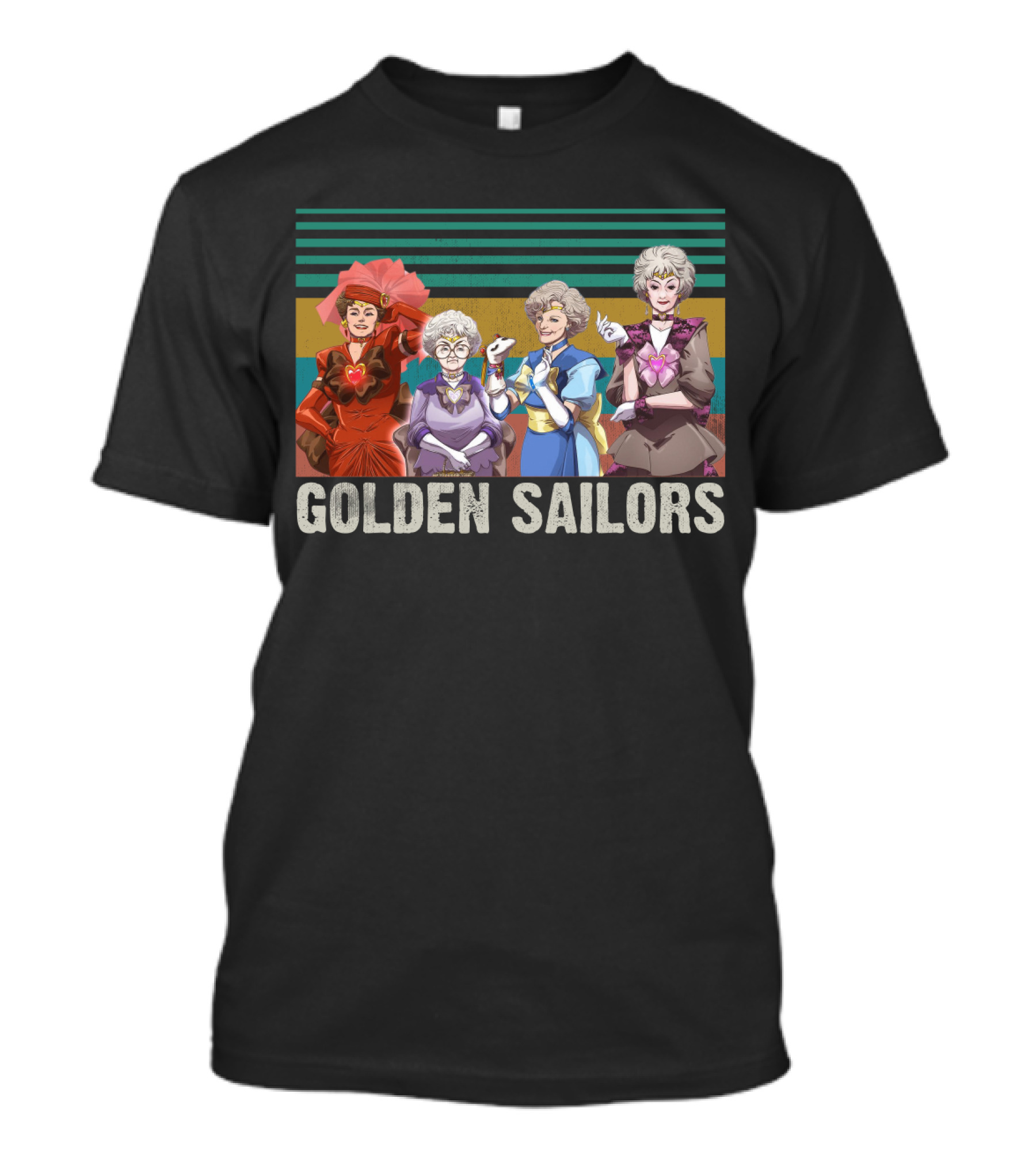 Golden Sailors Funny Girls Vintage Moon Sailors Parody Fans T-Shirt