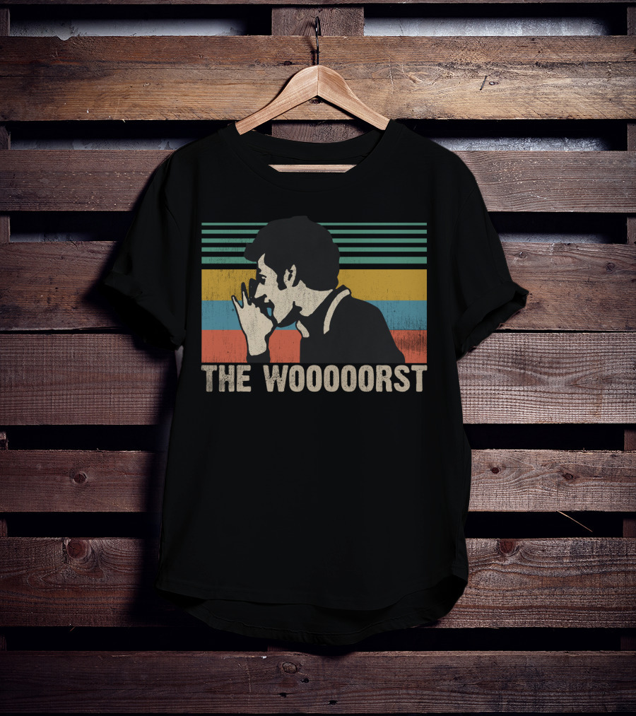 The Wooooorst Jean Ralphio Vintage Style Parks And Recreation Retro Stripes T-Shirt