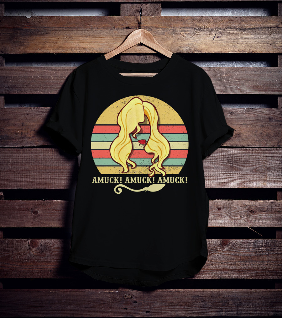 Amuck Amuck Amuck Vintage Sunset Sarah Sanderson Hocus Pocus Witch Silhouette T-Shirt