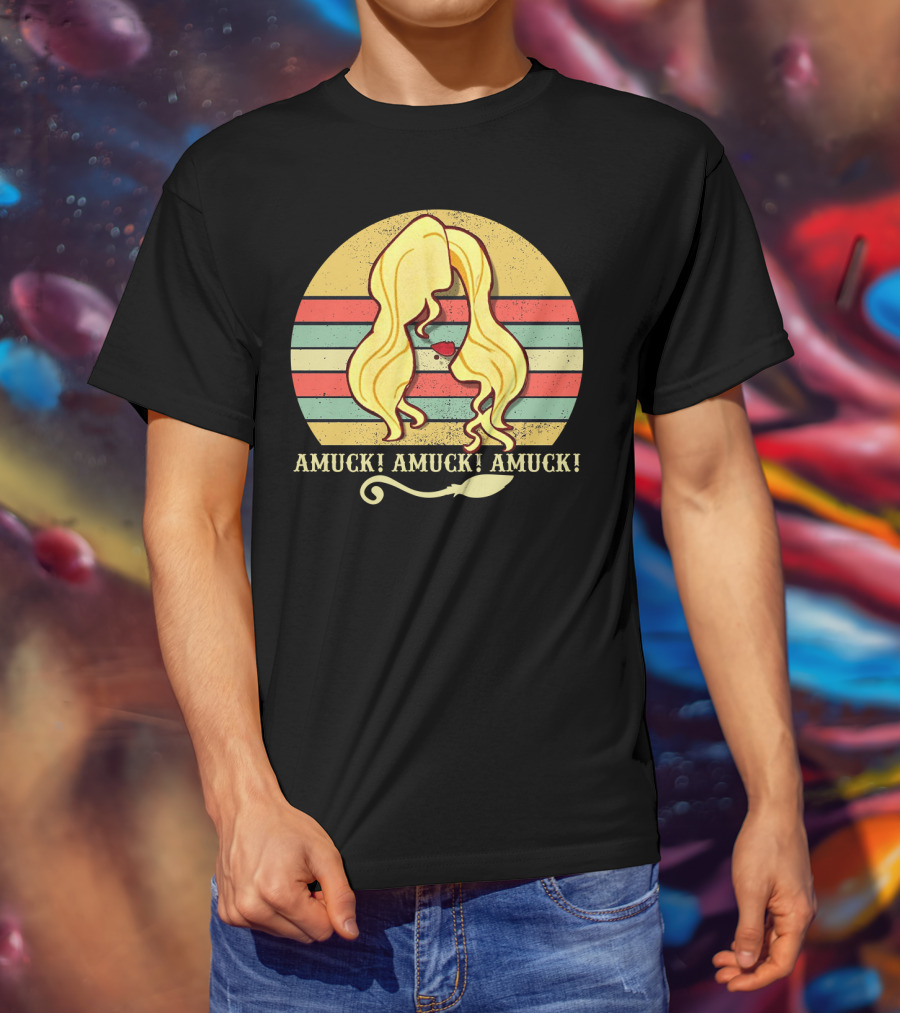 Amuck Amuck Amuck Vintage Sunset Sarah Sanderson Hocus Pocus Witch Silhouette T-Shirt