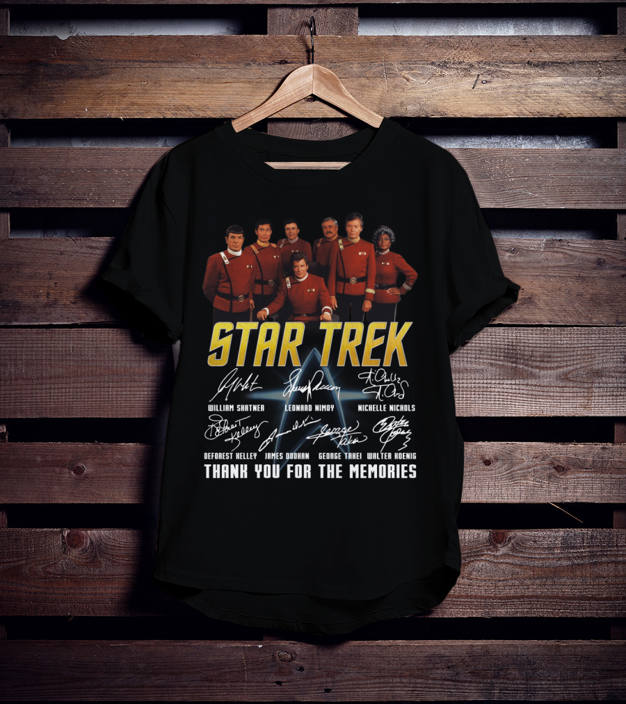 Star Trek Cast William Leonard Nichelle Thank You For The Memories Signatures T-Shirt