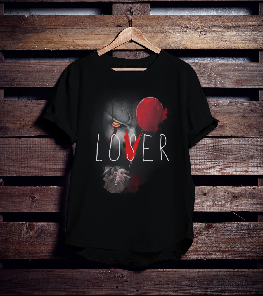 Loser Pennywise It Horror Clown Red Balloon Halloween Fans T-Shirt