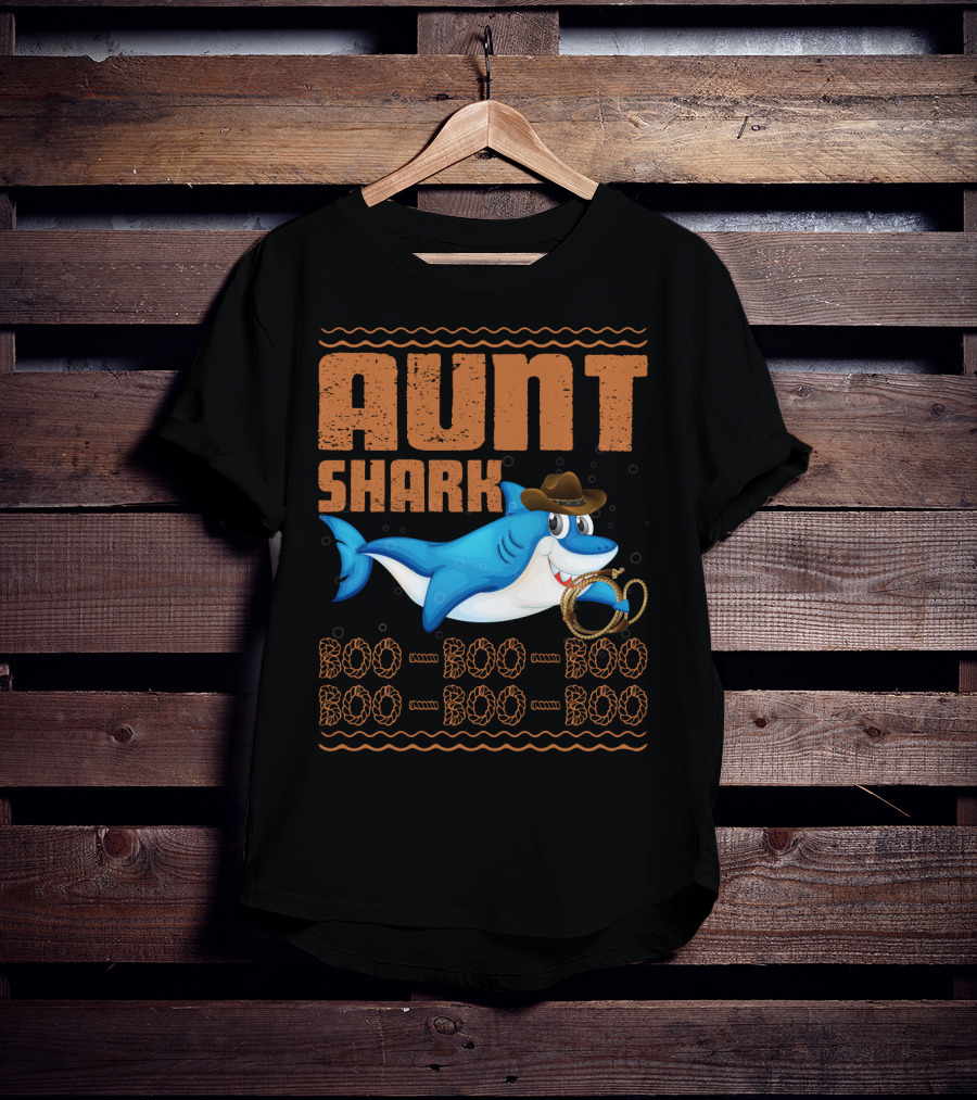Auntie Shark Boo Boo Boo Halloween Aunt T-Shirt