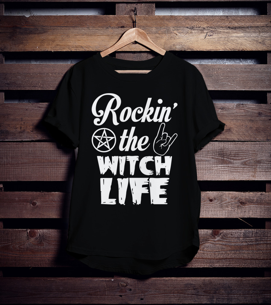 Rockin The Witch Life Halloween Sarcasm Girls Funny T-Shirt
