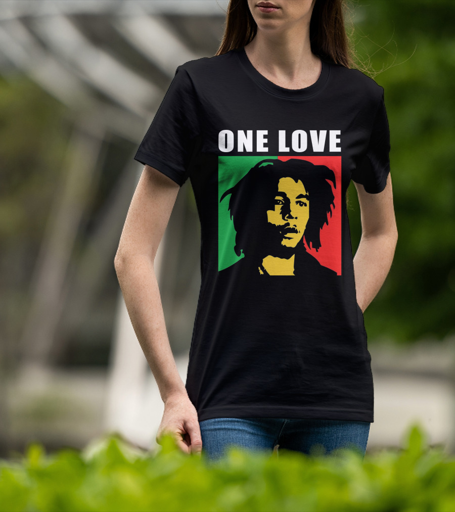 One Love Bob Marley Rasta Colors T-Shirt
