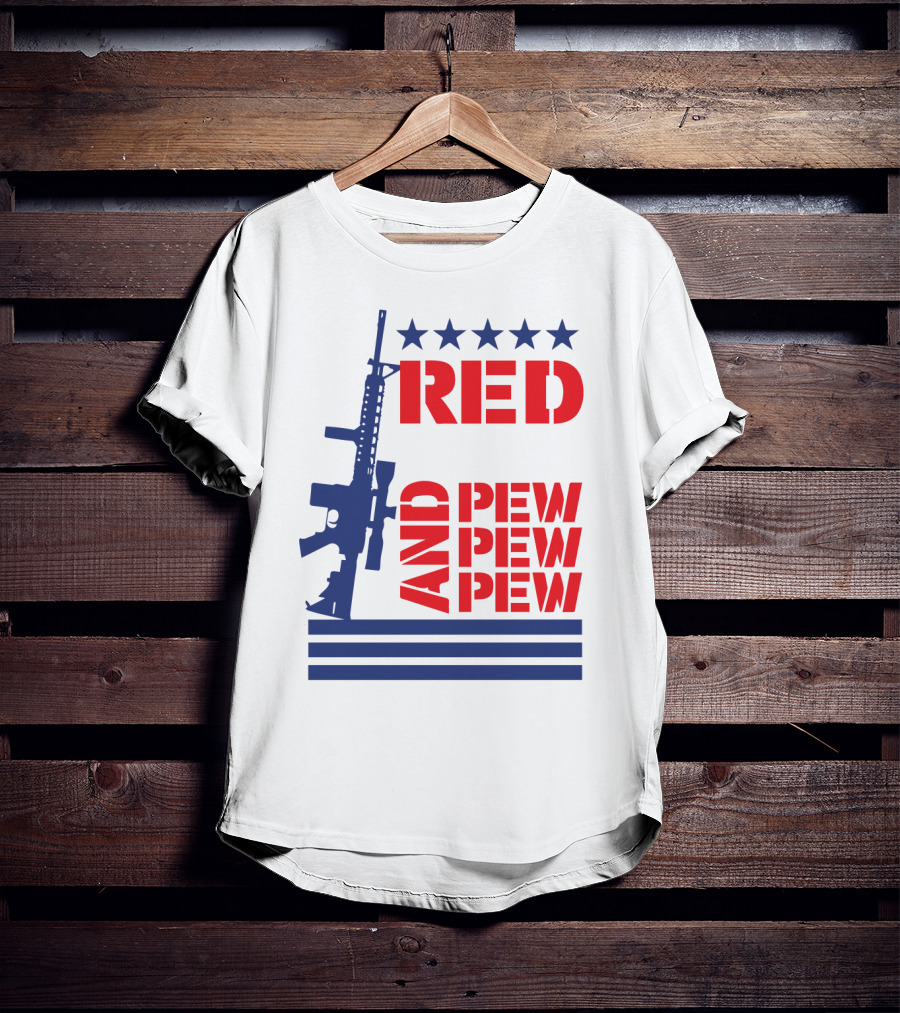 Red And Pew Pew Pew T-Shirt