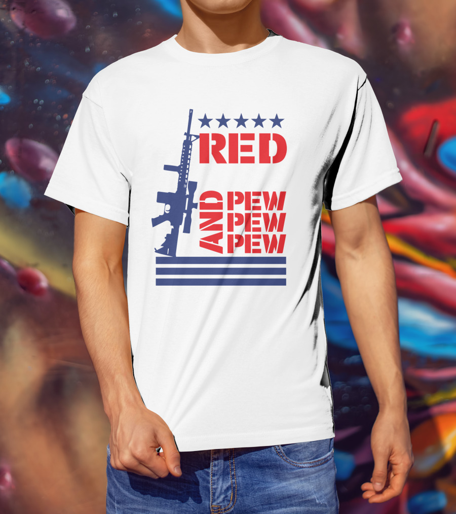 Red And Pew Pew Pew T-Shirt