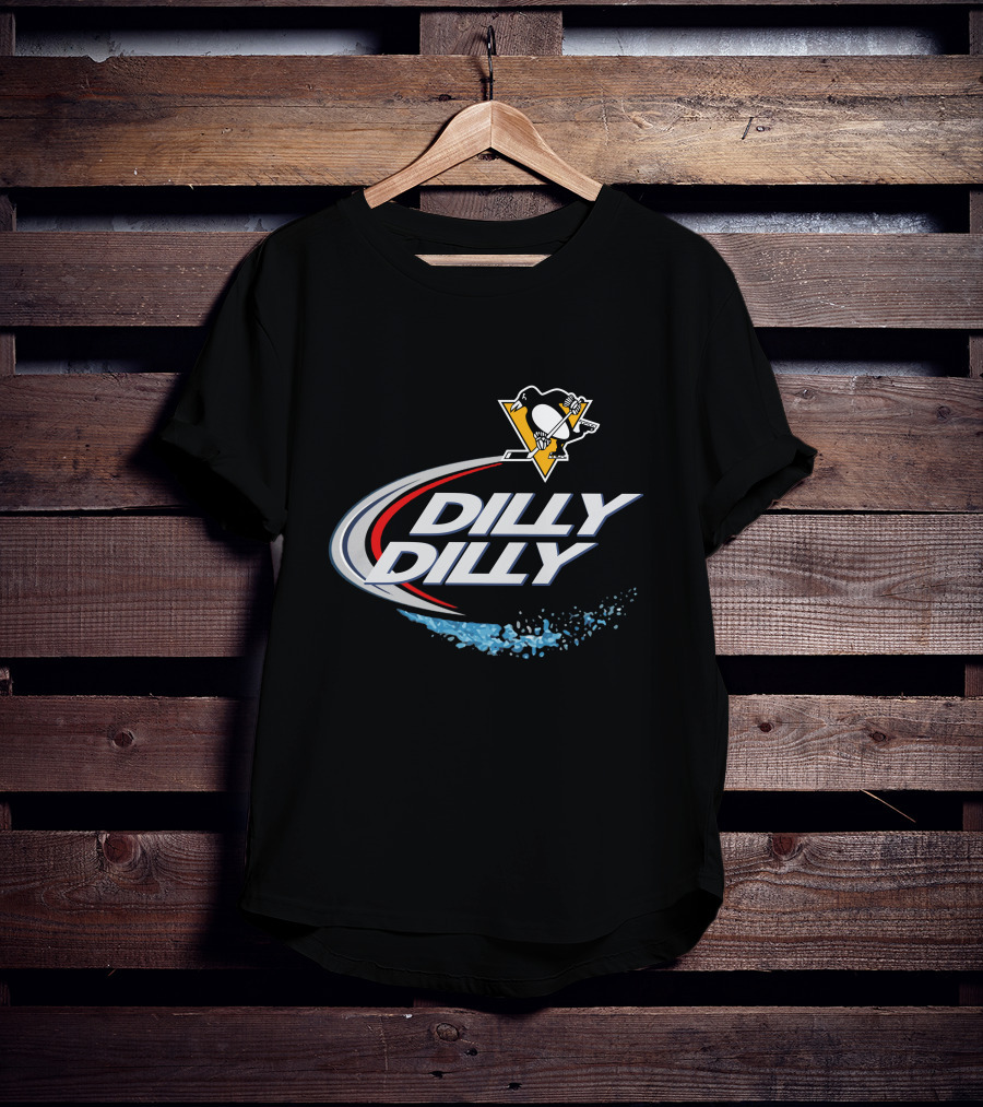 Dilly Dilly Penguins Hockey Logo And Swoosh T-Shirt