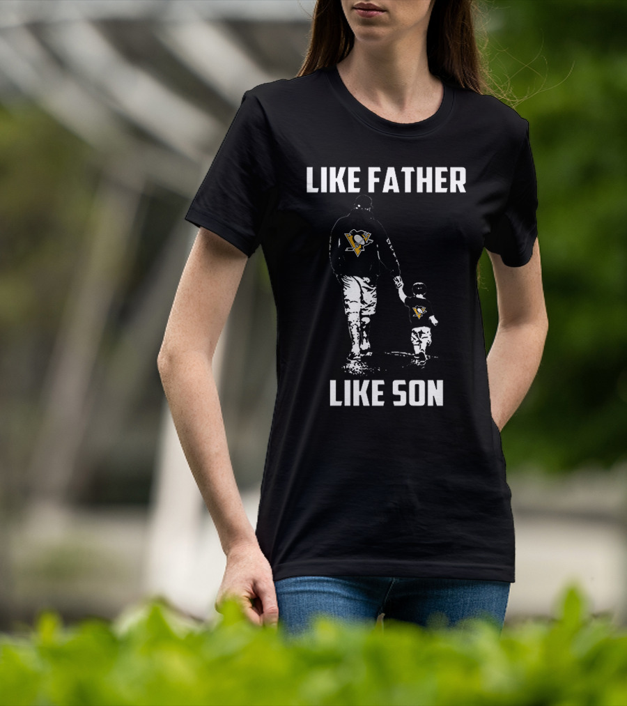 Penguins Like Father Like Son Pittsburgh Family Bond T-Shirt