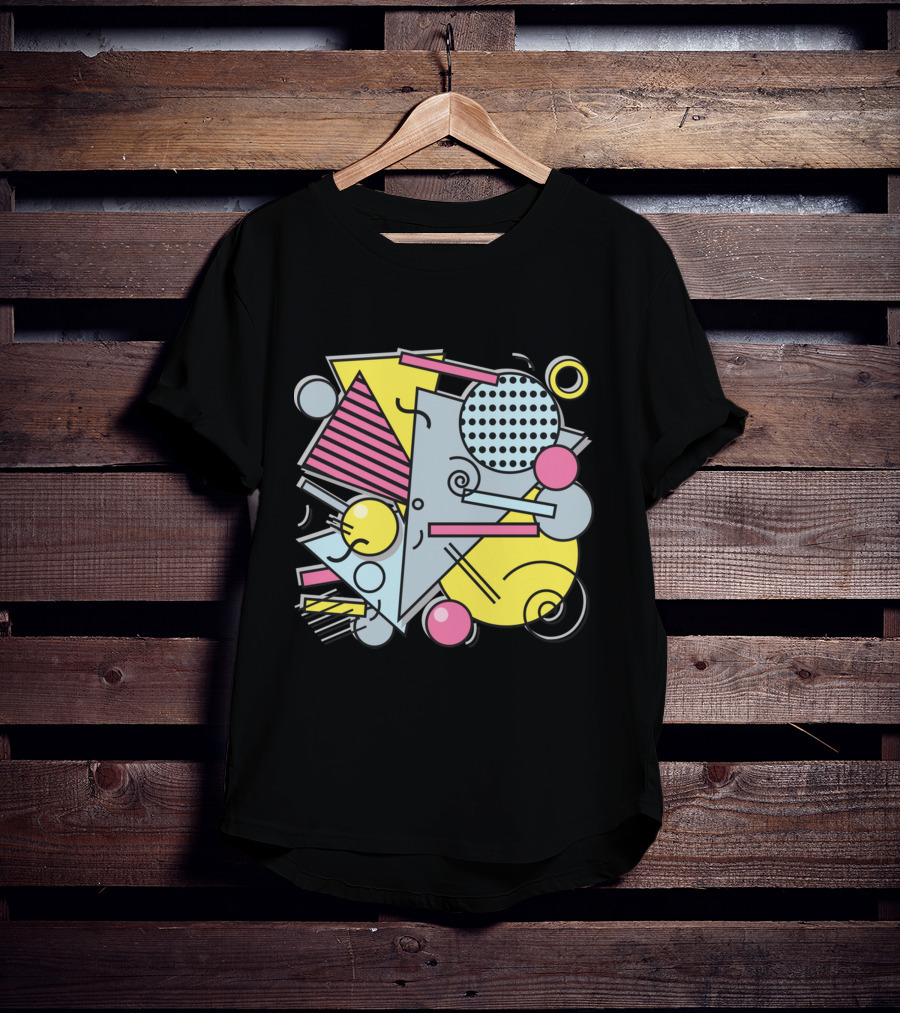 80s Memphis Geometric Abstract Shapes T-Shirt