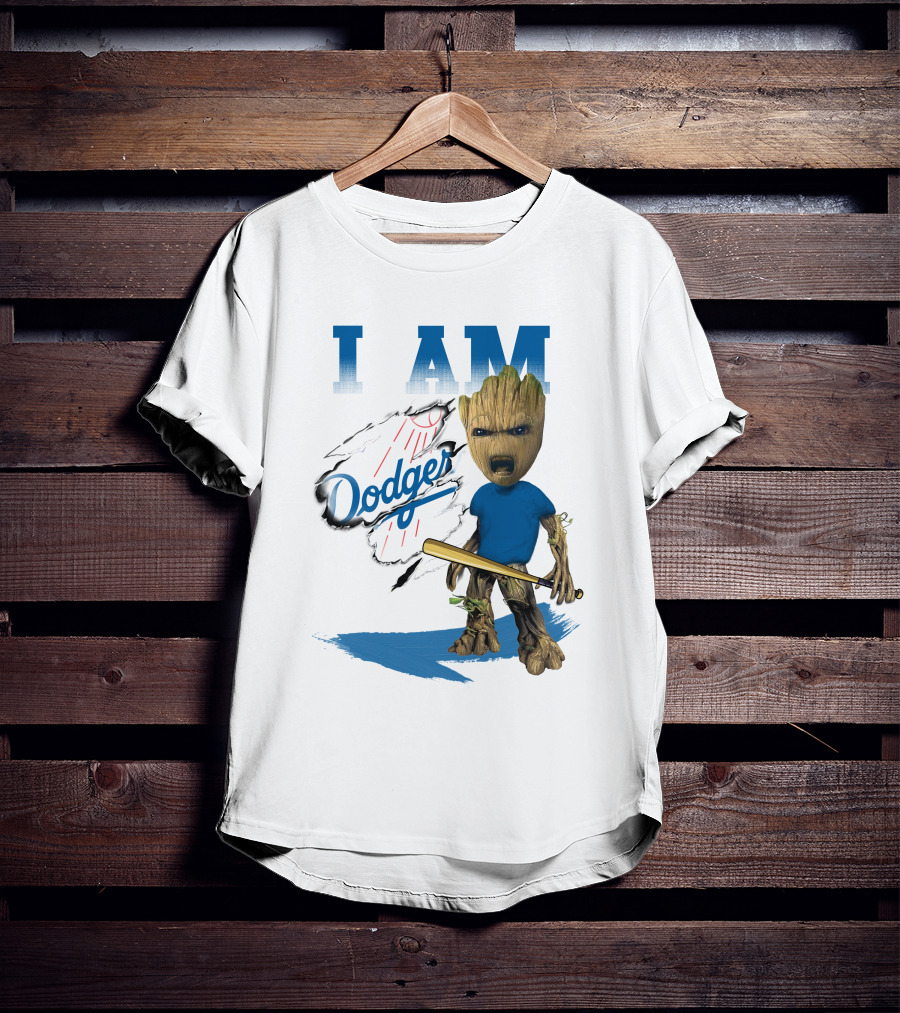 I Am Groot Dodgers Baseball T-Shirt