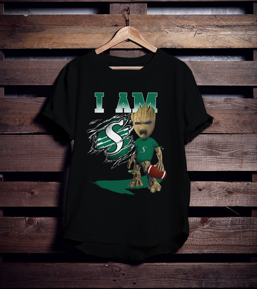 I AM Saskatchewan Roughriders Football Groot Fan T-Shirt