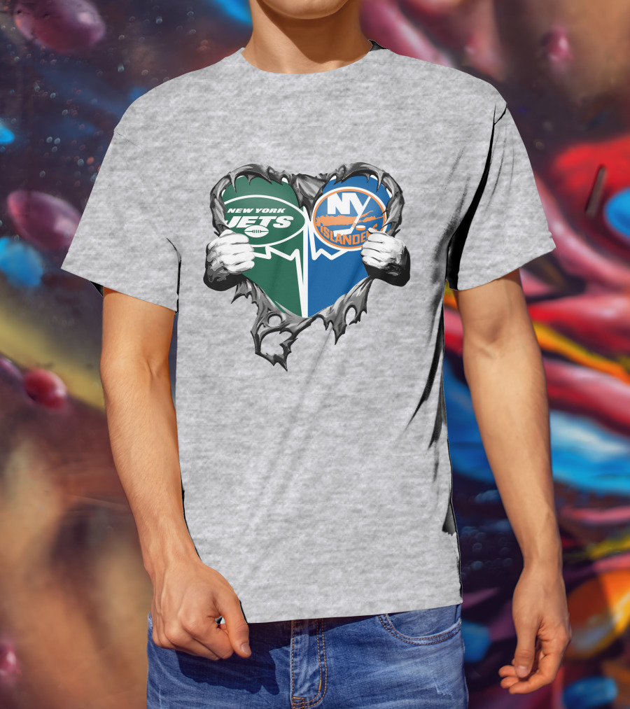 New York Jets And Islanders It’s In My Heart T-Shirt