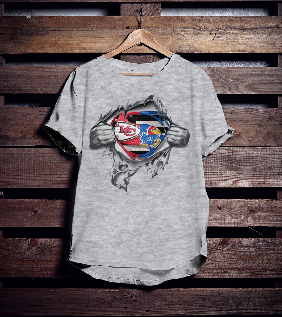 Kansas City Chiefs Kansas Jayhawks Superhero T-Shirt