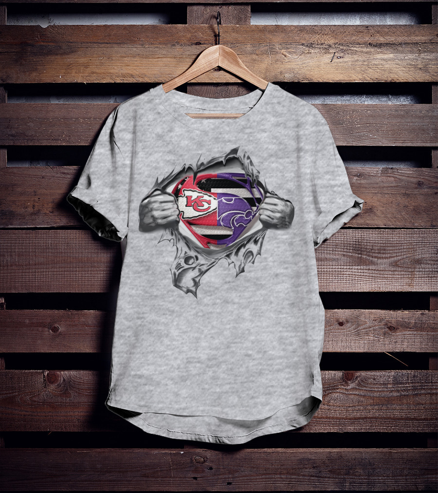 Chiefs Wildcats Superman Logo Mashup T-Shirt