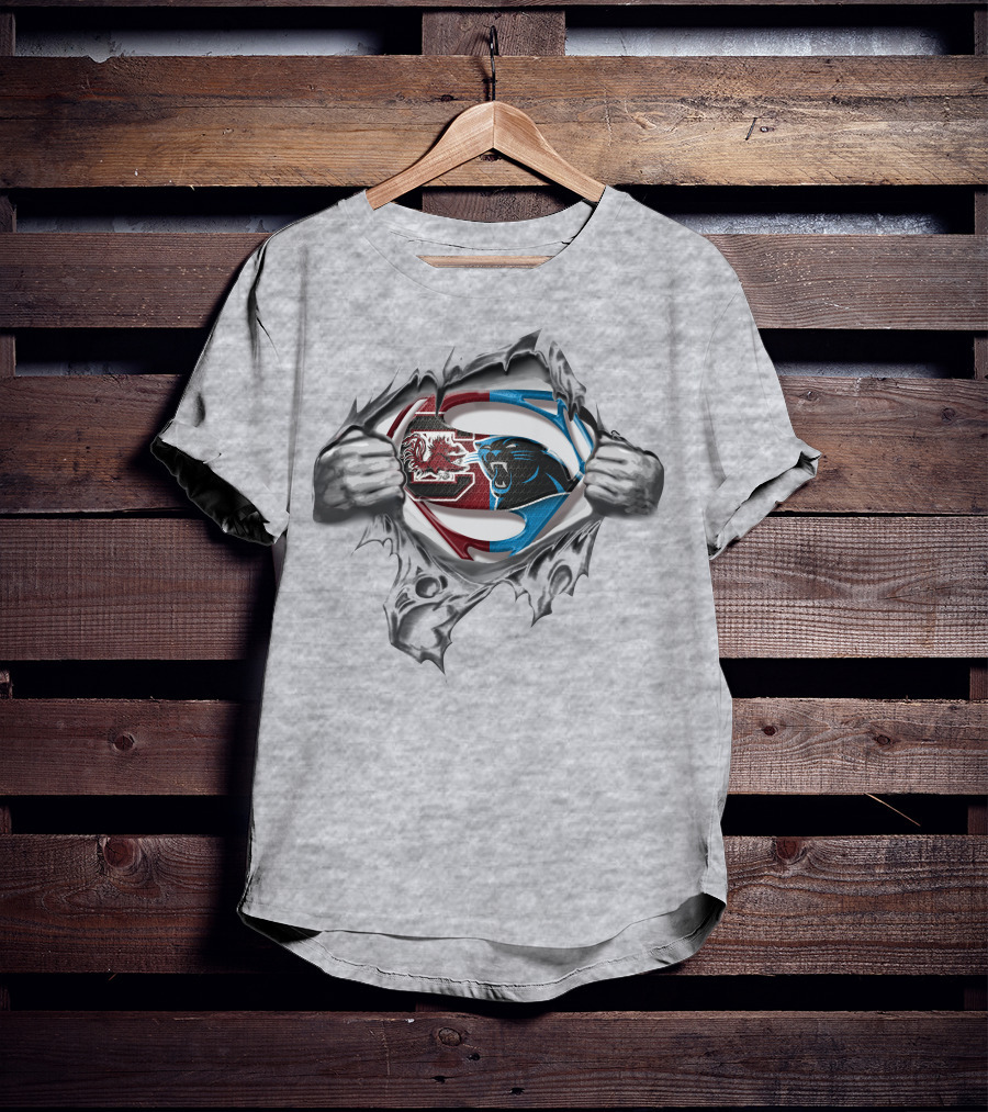 Panthers Gamecocks Superman T-Shirt
