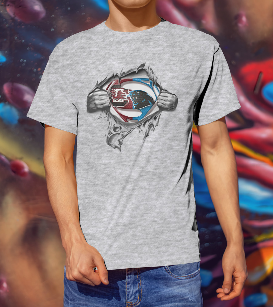 Panthers Gamecocks Superman T-Shirt