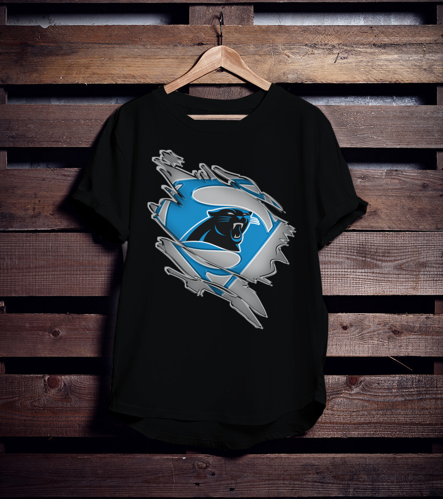 Panthers Superman Logo Crossover Rebellion Emblem T-Shirt