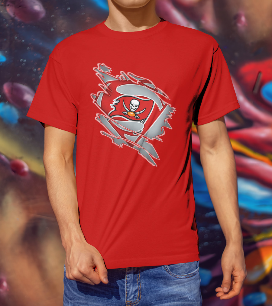 Buccaneers Super Man Nfl Logo Fusion With Superman T-Shirt