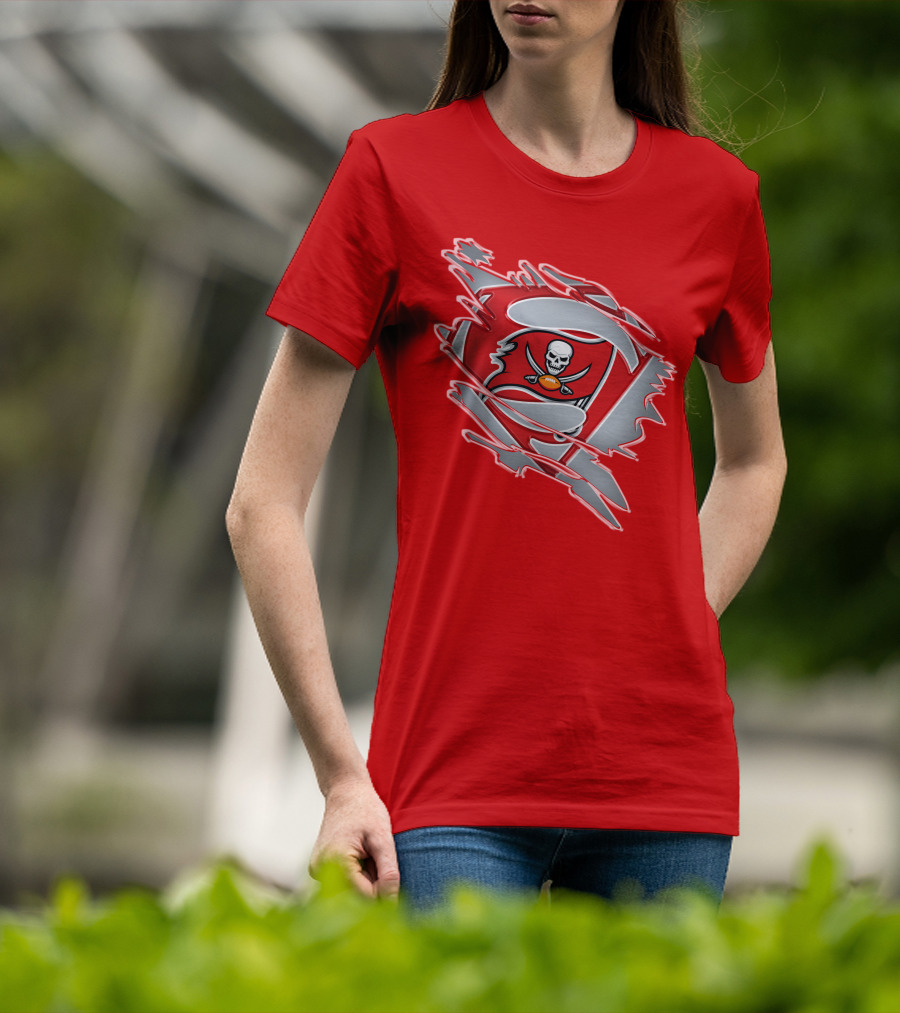 Buccaneers Super Man Nfl Logo Fusion With Superman T-Shirt