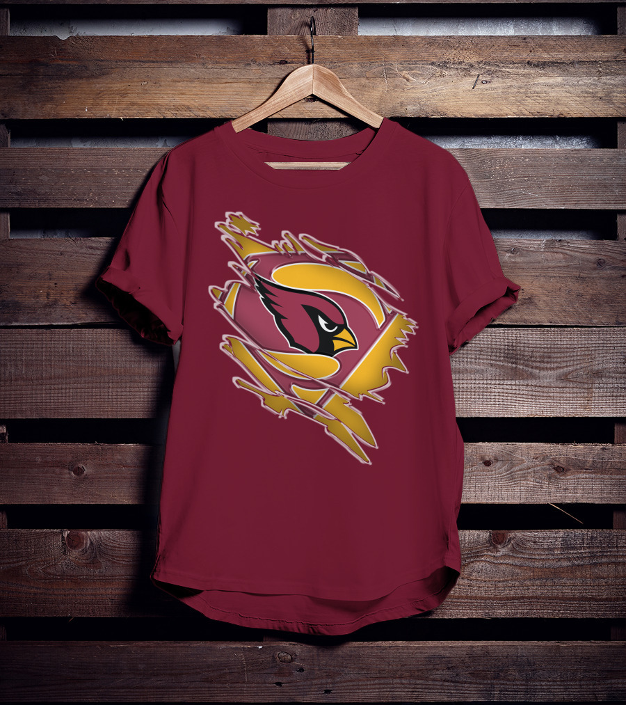 Arizona Cardinals Superman Logo Mashup T-Shirt