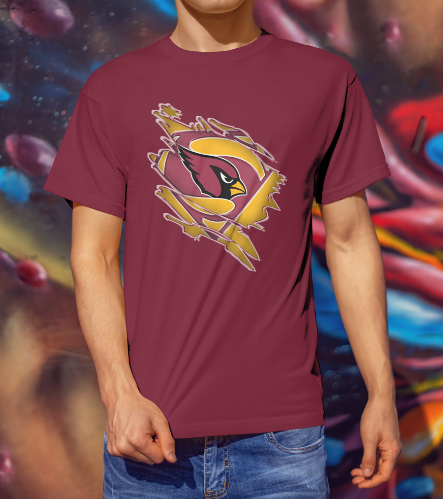 Arizona Cardinals Superman Logo Mashup T-Shirt