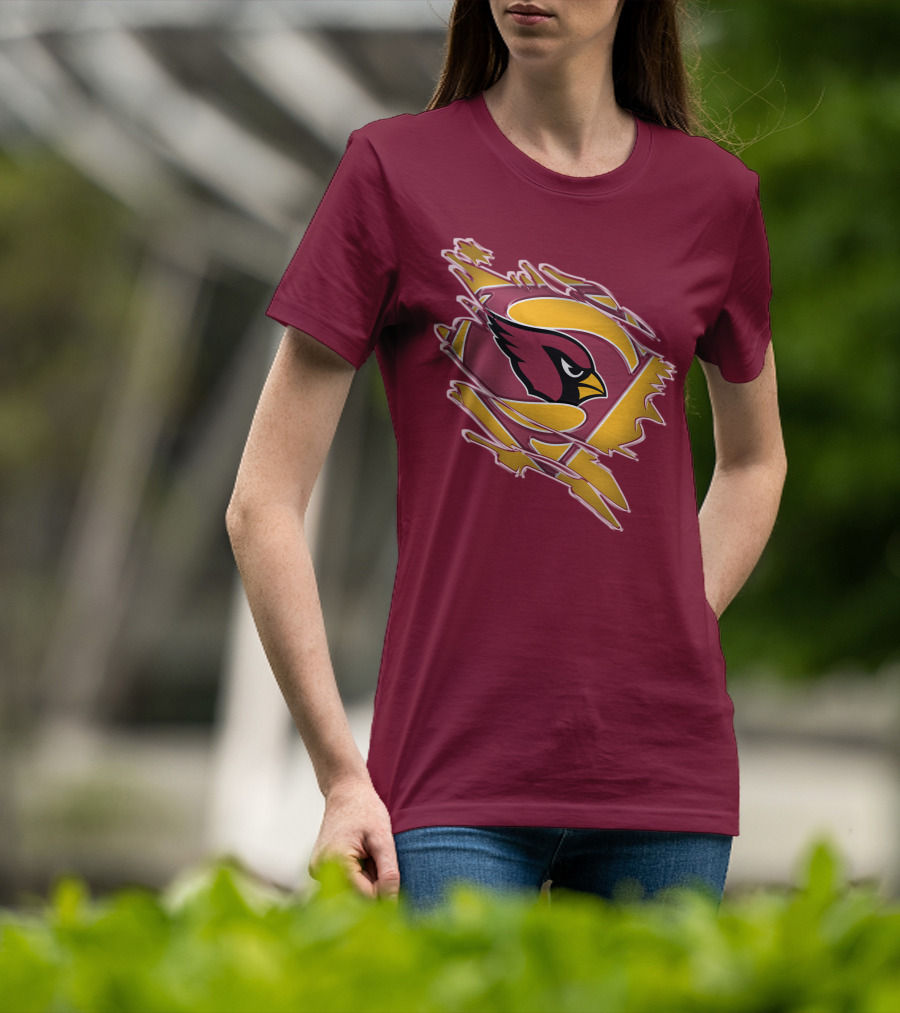 Arizona Cardinals Superman Logo Mashup T-Shirt